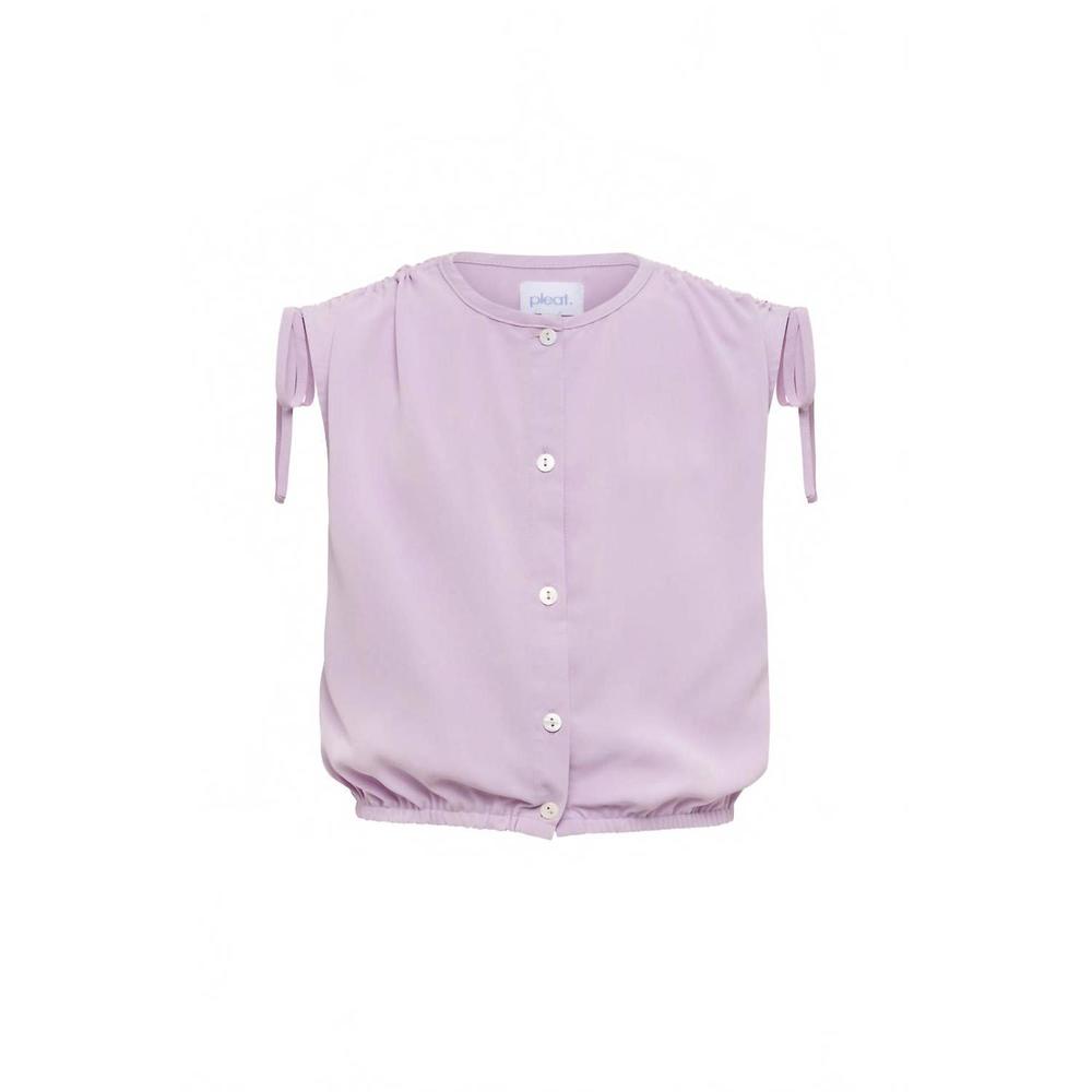 NEW PLEAT girl's maggie top in lilac
